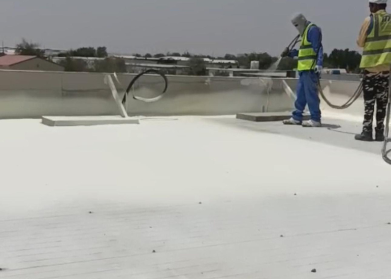 Foam roof insulation