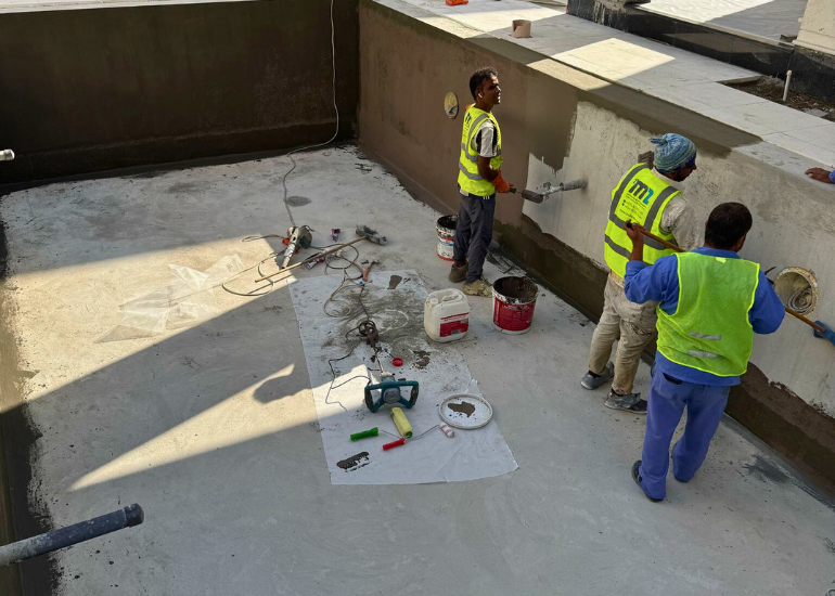 Pool Insulation with Cement Coating