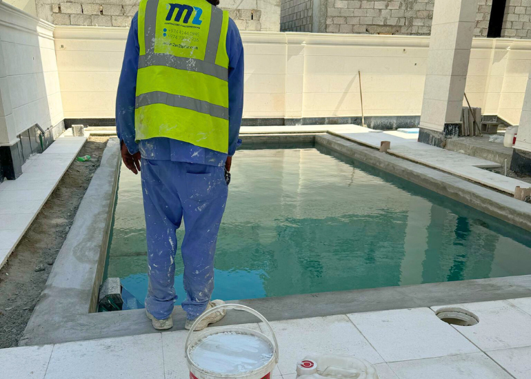 Pool Insulation with Cement Coating